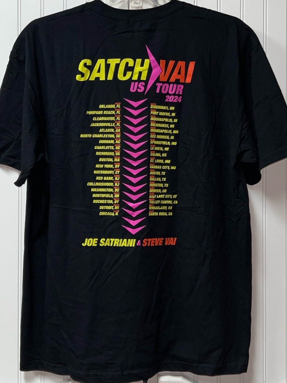 Steve Vai & Joe Satriani Concert Tour Shirt XL New - Picture 2 of 5